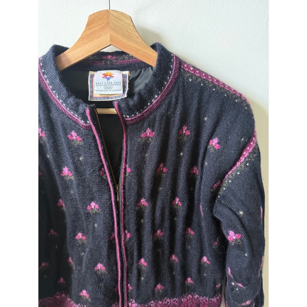 Dale of Norway Salt Lake City 2002 Winter olympics full-zip wool cardigan M - Picture 2 of 9